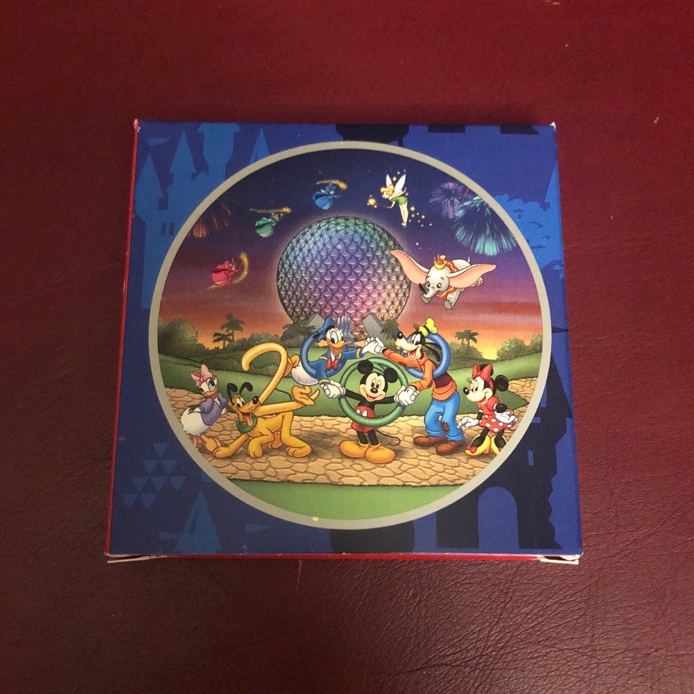 Disney Christmas Ornament 4" Flat Porcelain Epcot 2000 Celebrate the Future NEW